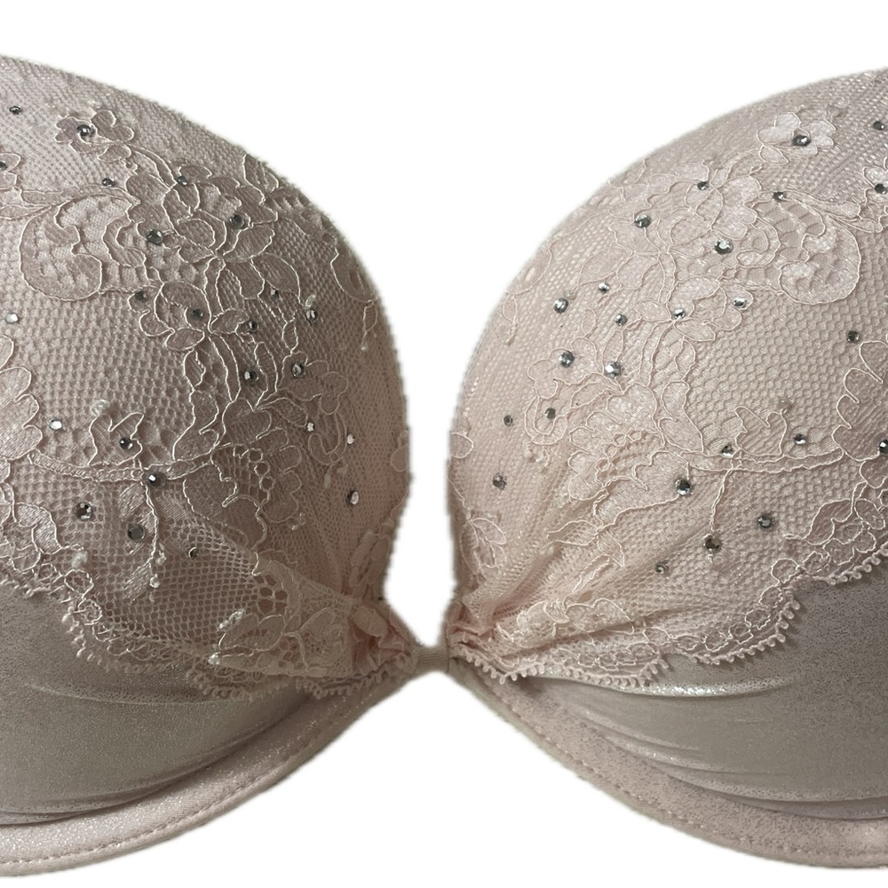 **SOLD** NOT FOR SALE 
Victoria's Secret💋 Pink Lace Padded Demi Bra Size 34D
